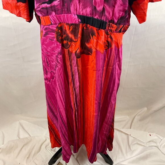 The Kit. Cobie Shirtdress Striped Iris Button Front Short Sleeve Pockets Maxi - Picture 13 of 14